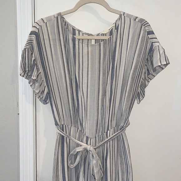 June & Hudson Mixed Stripe Open Back Jumpsuit - Picture 2 of 9